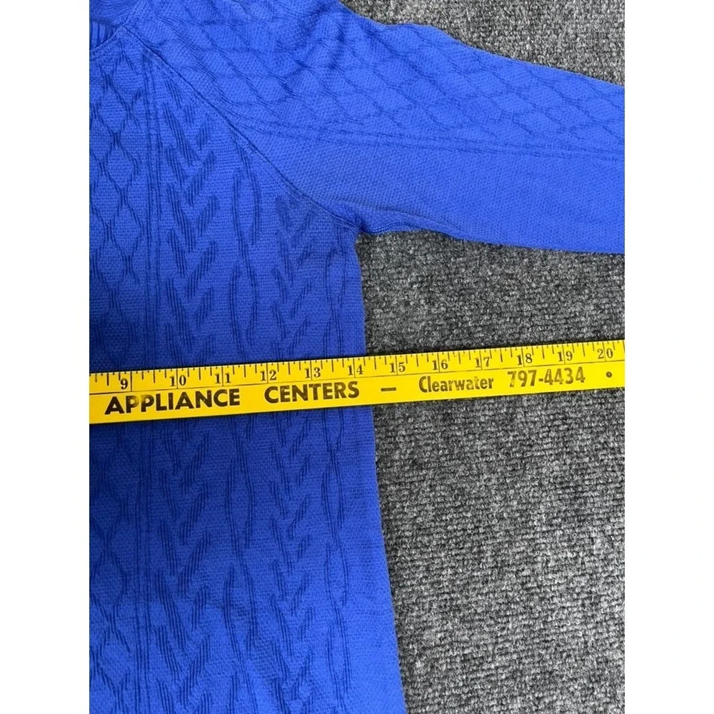 Lululemon Rest Less Textured Cable Knit Hoodie Royal Blue Women's No size tag 2?